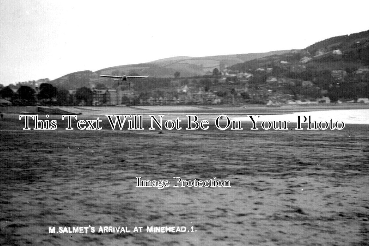 SO 1872 - M Salmet Aviator Aeroplane Arriving At Minehead, Somerset