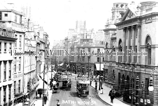 SO 2073 - Bath High Street, Somerset c1908