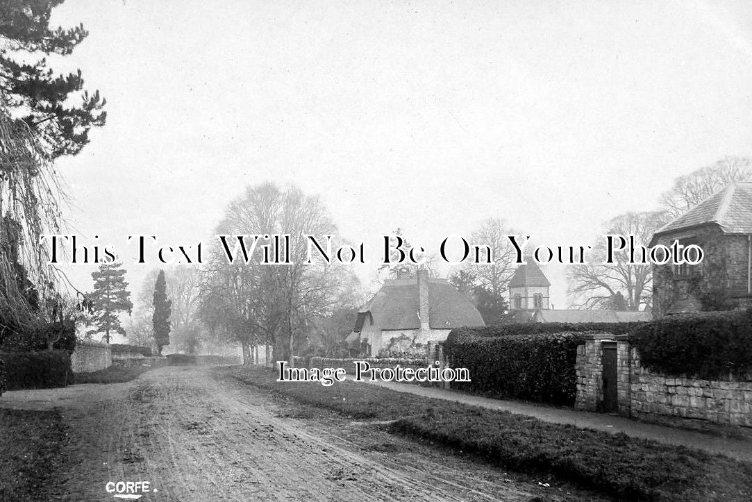 SO 208 - 1905 Fr Real Photo Postcard- Corfe street scene - Nr Taunton Somerset