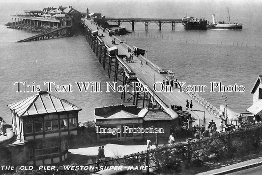 ANCIENNE CARTE POSTALE 1904 Weston Super Mare The Terrasse Et Deux ANCIENNE CARTE POSTALE 1904 Weston Super Mare The Terrasse Et Deux