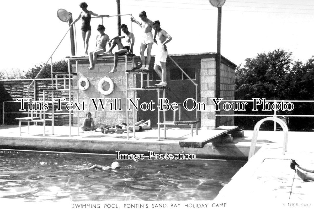 SO 2188 - Swimming Pool, Pontins Sand Bay Holiday Camp, Somerset c1954