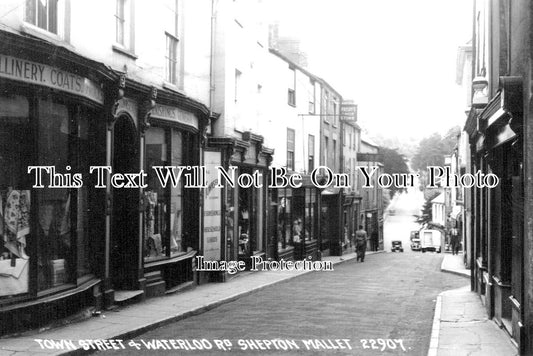 SO 2254 - Town Street, & Waterloo Road, Shepton Mallet, Somerset c1952