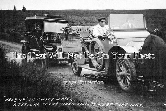 SO 232 - Car At Colley Water, Porlock, Somerset c1913