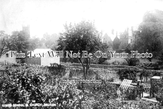SO 2347 - King's School & Church, Bruton, Somerset c1907