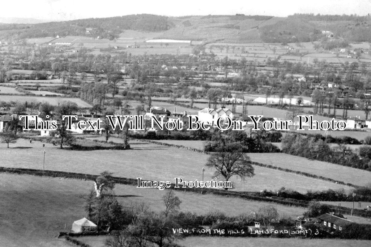 SO 2410 - View From The Hills, Langford, Somerset c1910