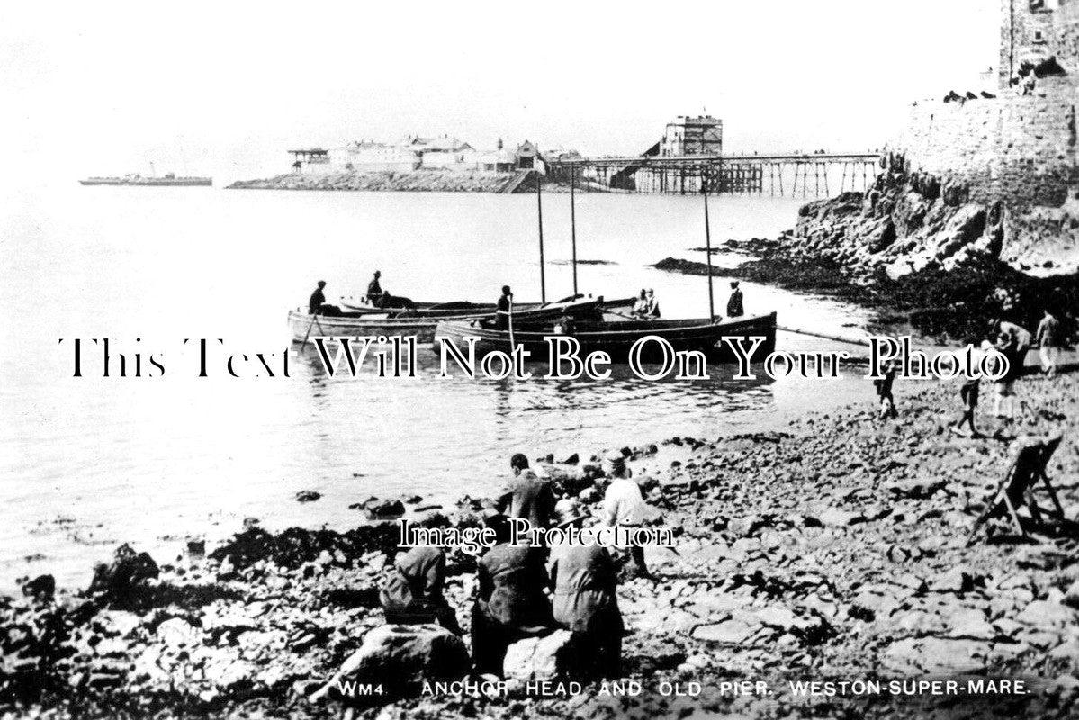 SO 2521 Anchor Head & Old Pier, Weston Super Mare, Somerset JB Archive