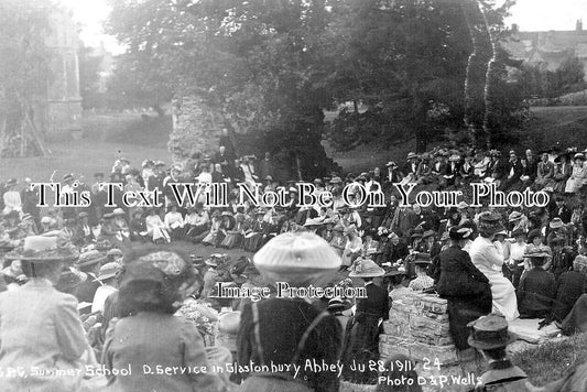 SO 2546 - Summer School Daily Service, Glastonbury Abbey, Somerset 1911