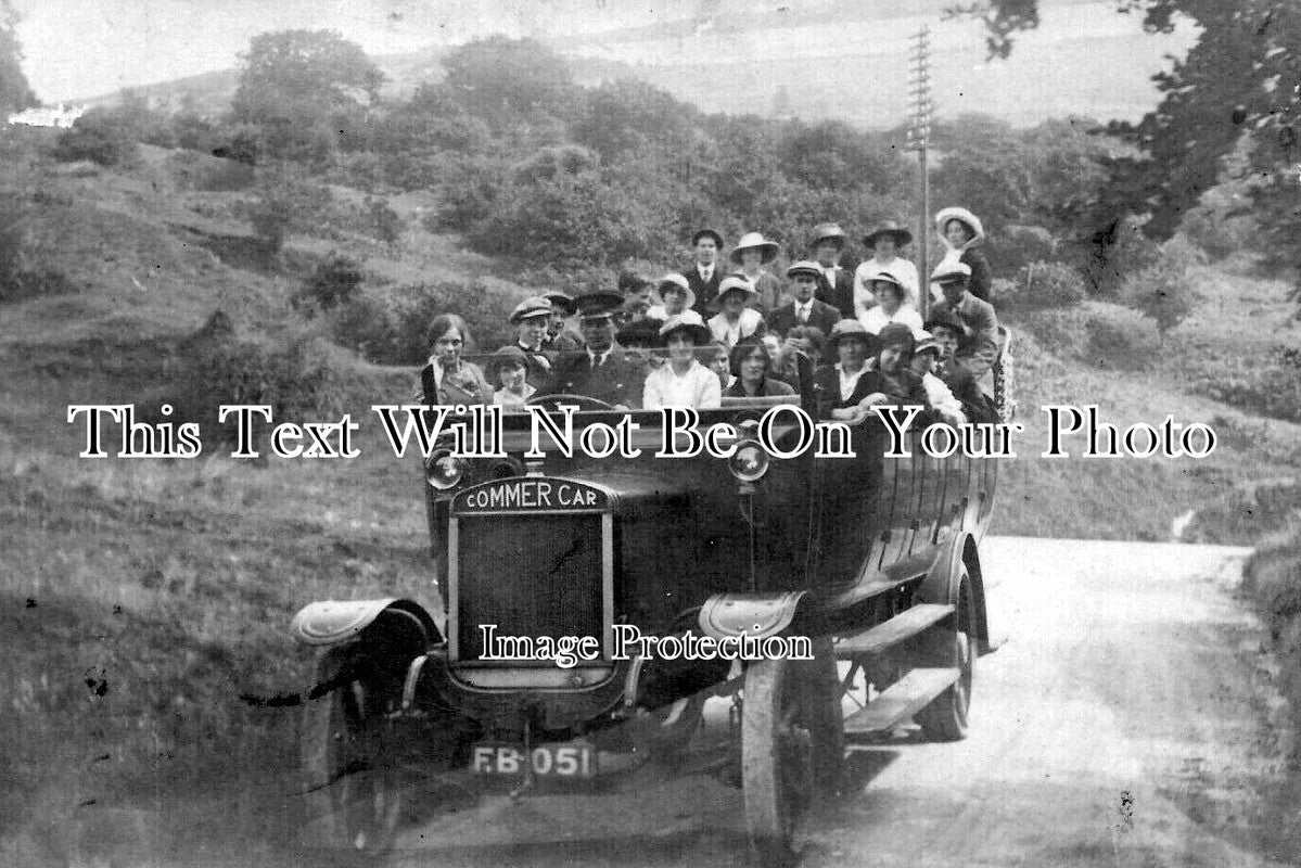SO 2583 - Commer Car Charabanc Outing To Keynsham, Somerset c1918