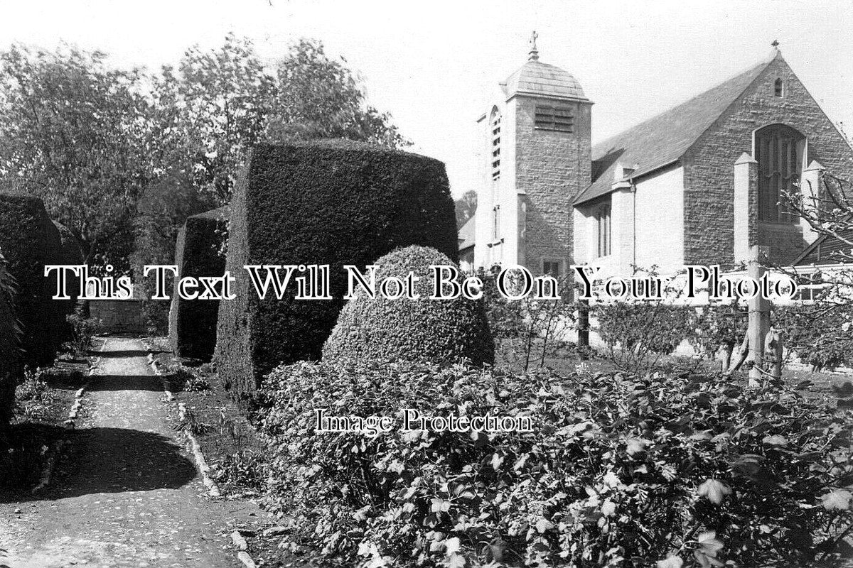 SO 2802 - Church & Garden, Monkton Combe, Somerset c1942