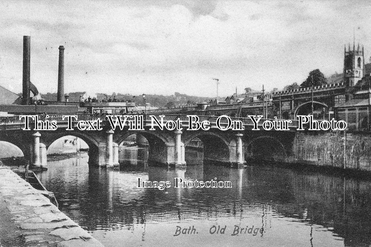 SO 355 - Old Bridge, Bath, Somerset c1907