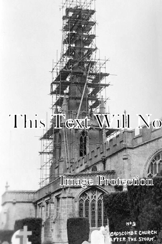 SO 389 - Croscombe Church After The Storm, Somerset 1936