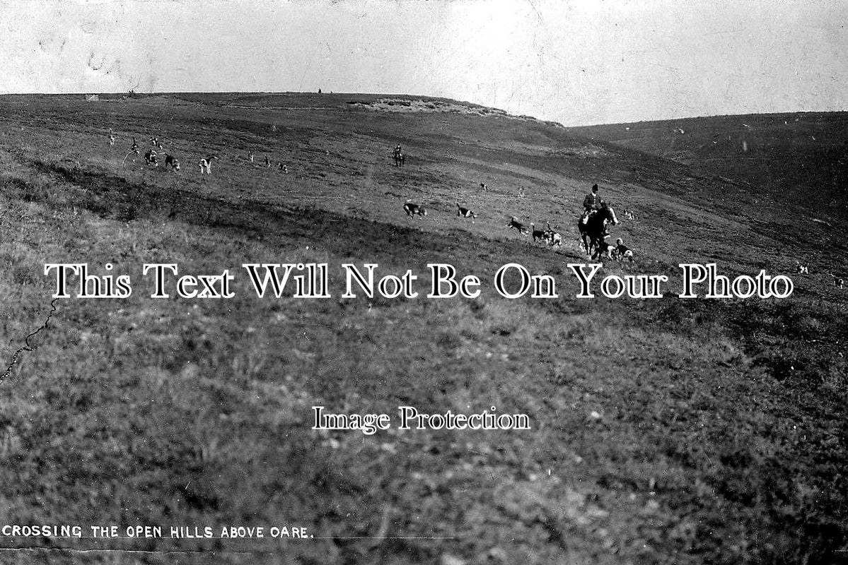SO 39 - Oare Hunt, Crossing The Open Hills, Somerset 1913