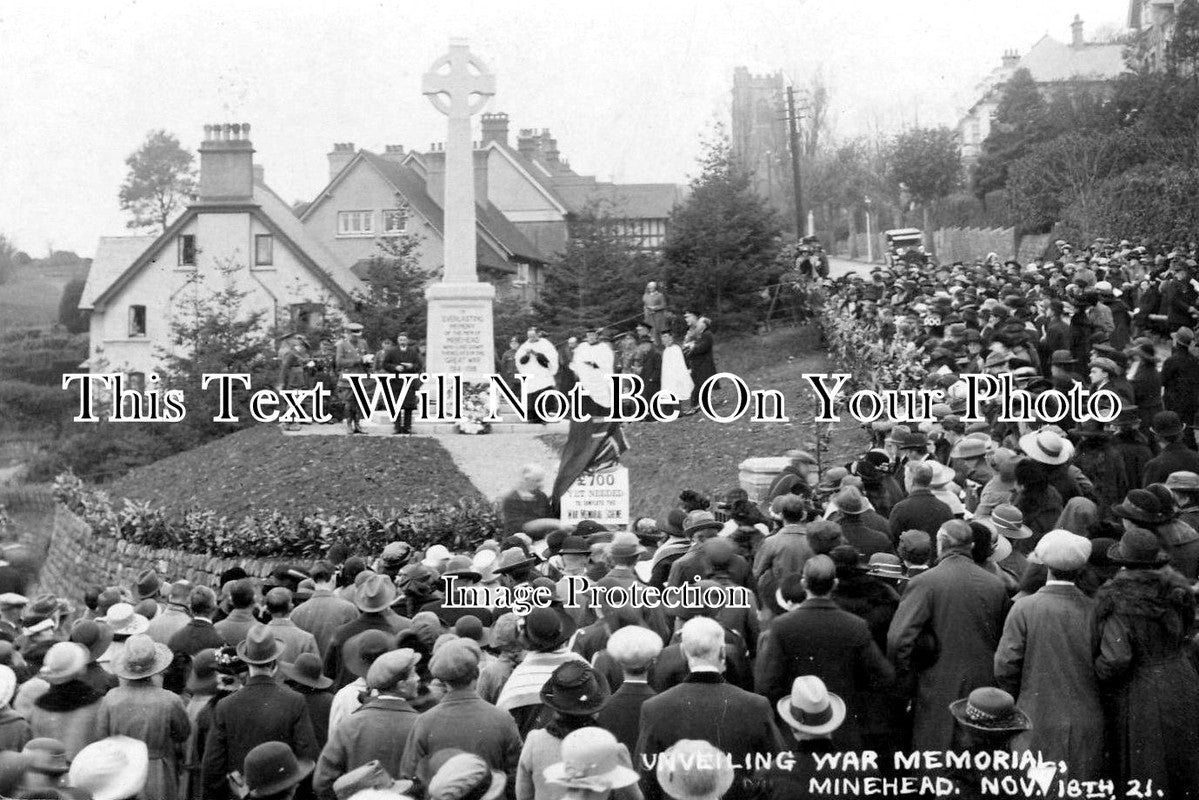 SO 426 - Unveiling War Memorial, Minehead, Somerset 1921