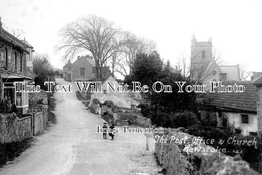 SO 674 - Kewstoke Post Office & Church, Somerset c1922
