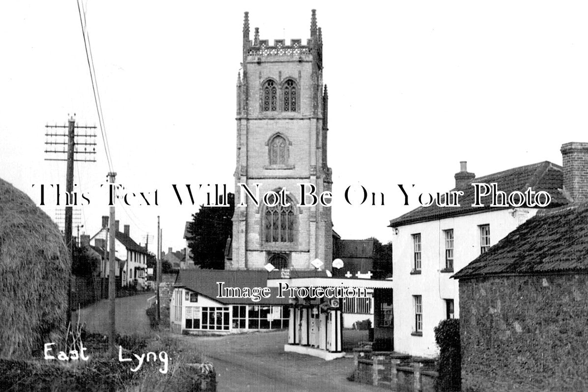 SO 731 - East Lyng Church & Petrol Station, Somerset