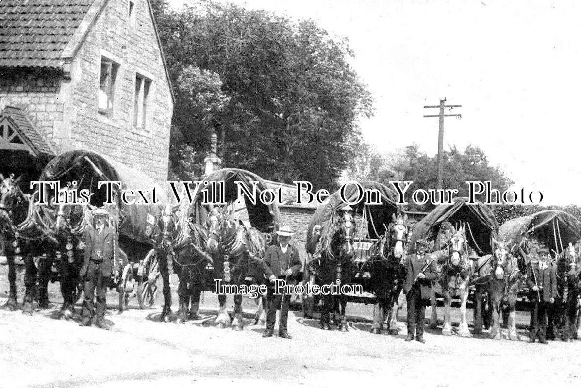 SO 802 - Shire Horses & Carts At Oakhill Brewery, Somerset