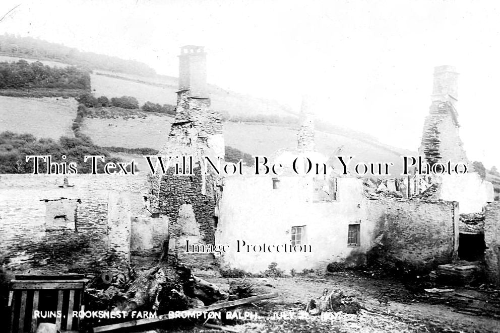 SO 806 - Ruins Of Rooksnest Farm, Brompton Farm, Somerset 1908