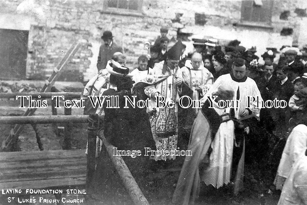 SO 817 - Laying Foundation Stone, St Lukes Church, Wincanton, Somerset