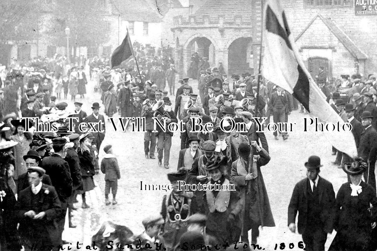 SO 818 - Hospital Sunday, Somerton, Somerset c1906