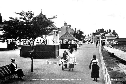 SO 955 - Bandstand On The Esplanade, Watchet, Somerset c1915