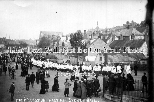 SP 226 - Procession Passing Sydney Hall, Weymouth, Dorset