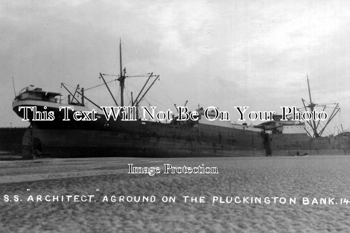 SP 326 - S.S. Architect, Aground On The Pluckington Bank 14.11.33 Shipwreck