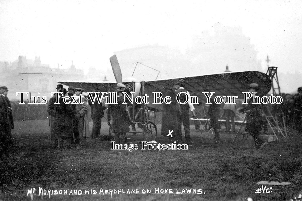 SP 481 - Aviator Mr Morison, Aeroplane On Hove Lawns, Sussex