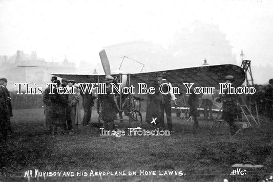 SP 481 - Aviator Mr Morison, Aeroplane On Hove Lawns, Sussex