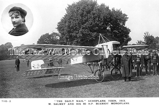 SP 538 - M Salmet Aviator Aeroplane Tour, Bleriot Monoplane