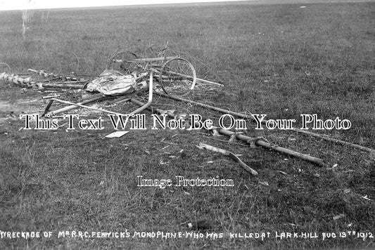 SP 601 - Wreckage Of Fenwicks Monoplane, Lar Hill 1912 Aviator