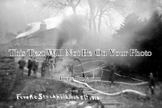 SP 818 - Fire At Stockhill, Yorkshire March 1910
