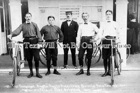 SP 86 - Anglo Anglo American Bicycle Polo Teams, Palace Pier, Brighton, Sussex 1907