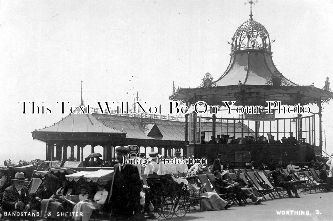 SP 92 - Bandstand & Shelter, Worthing, Sussex