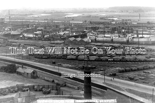 ST 1025 - Newport Docks from Transporter, Monmouthshire c1913