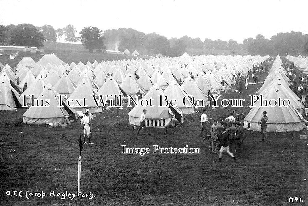 ST 1045 - OTC Camp, Hagley Park, Rugeley, Staffordshire c1914