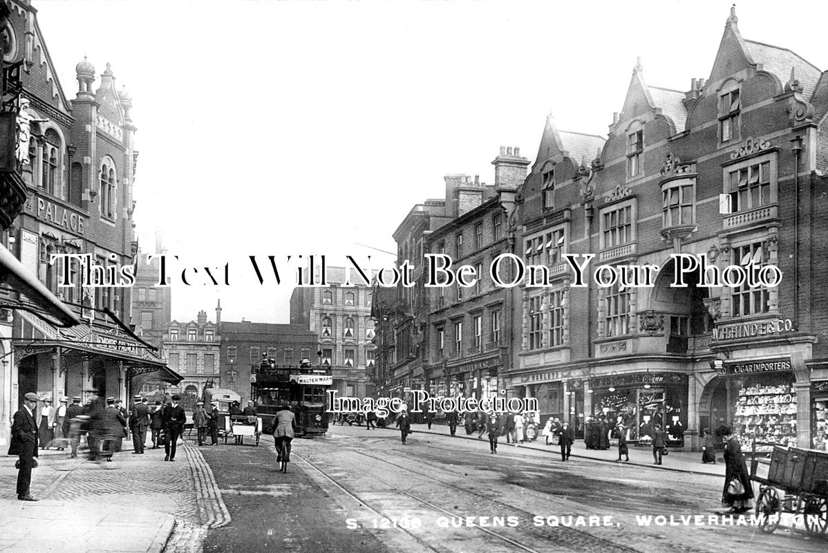 ST 1120 - Queens Square, Wolverhampton, Staffordshire c1914