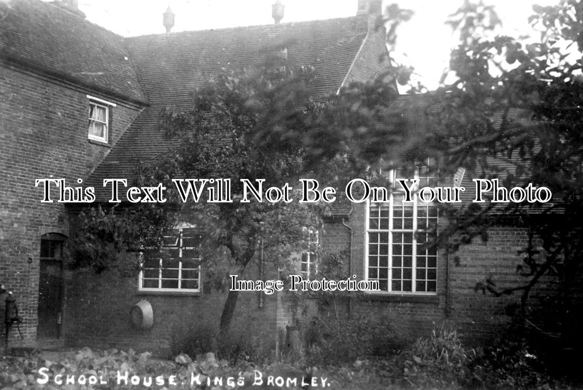 ST 1126 - School house, Kings Bromley, Staffordshire c1915