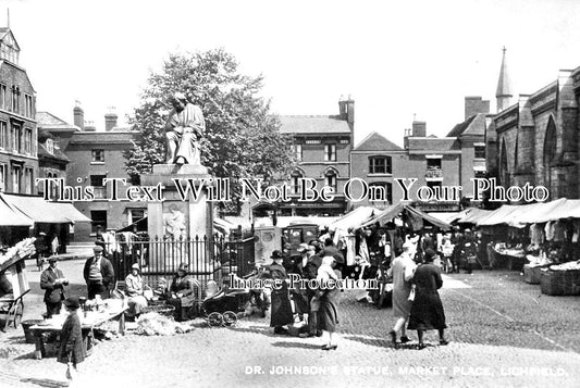 ST 1224 - Dr Johnsons Statue, Lichfield Market Place, Staffordshire