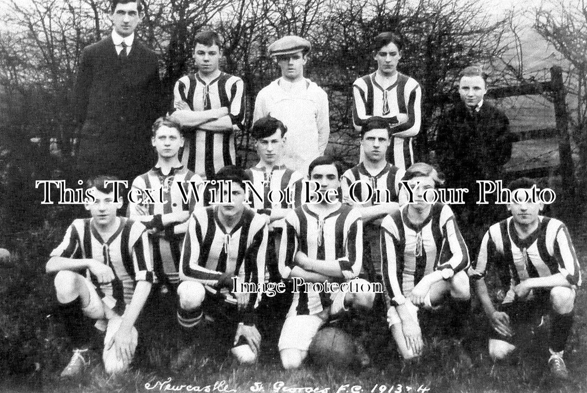 ST 1318 - Newcastle St Georges Football Club Team, Staffordshire 1913-14