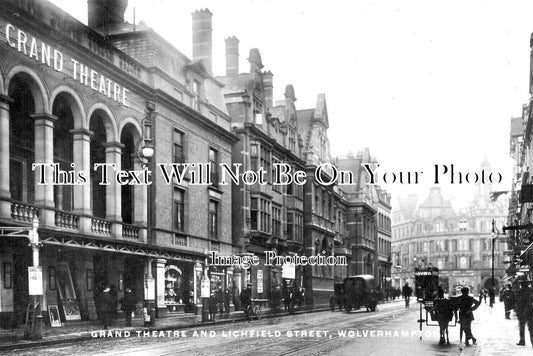 ST 1359 - Grand Theatre & Lichfield Street, Wolverhampton, Staffordshire