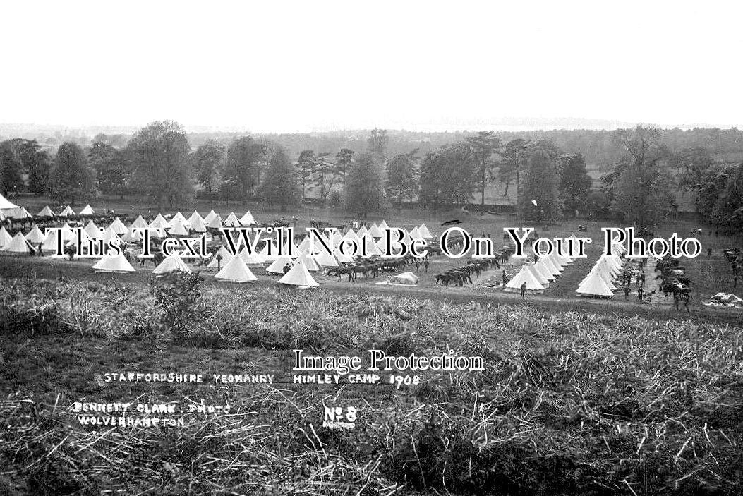 ST 1414 - Hinley Military Camp, Staffordshire Yeomanry 1908