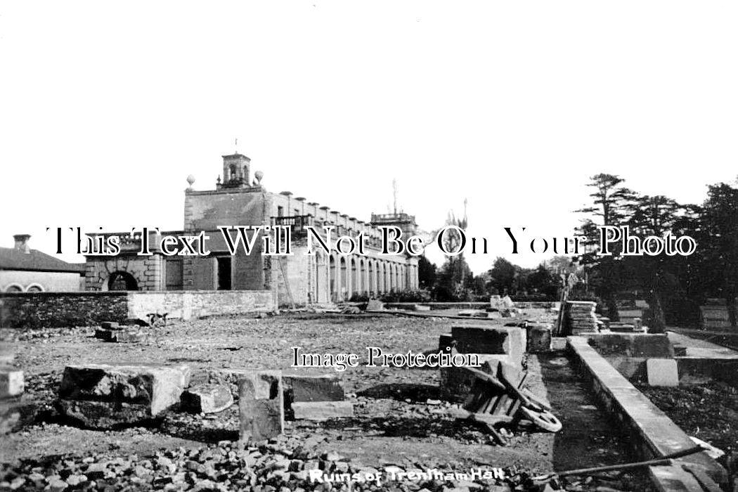 ST 1424 - Ruins Of Trentham Hall, Stoke On Trent, Staffordshire c1920