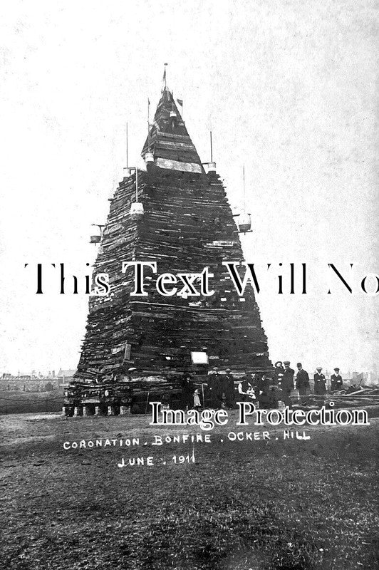 ST 1548 - Ocker Hill Coronation Bonfire, Staffordshire 1911