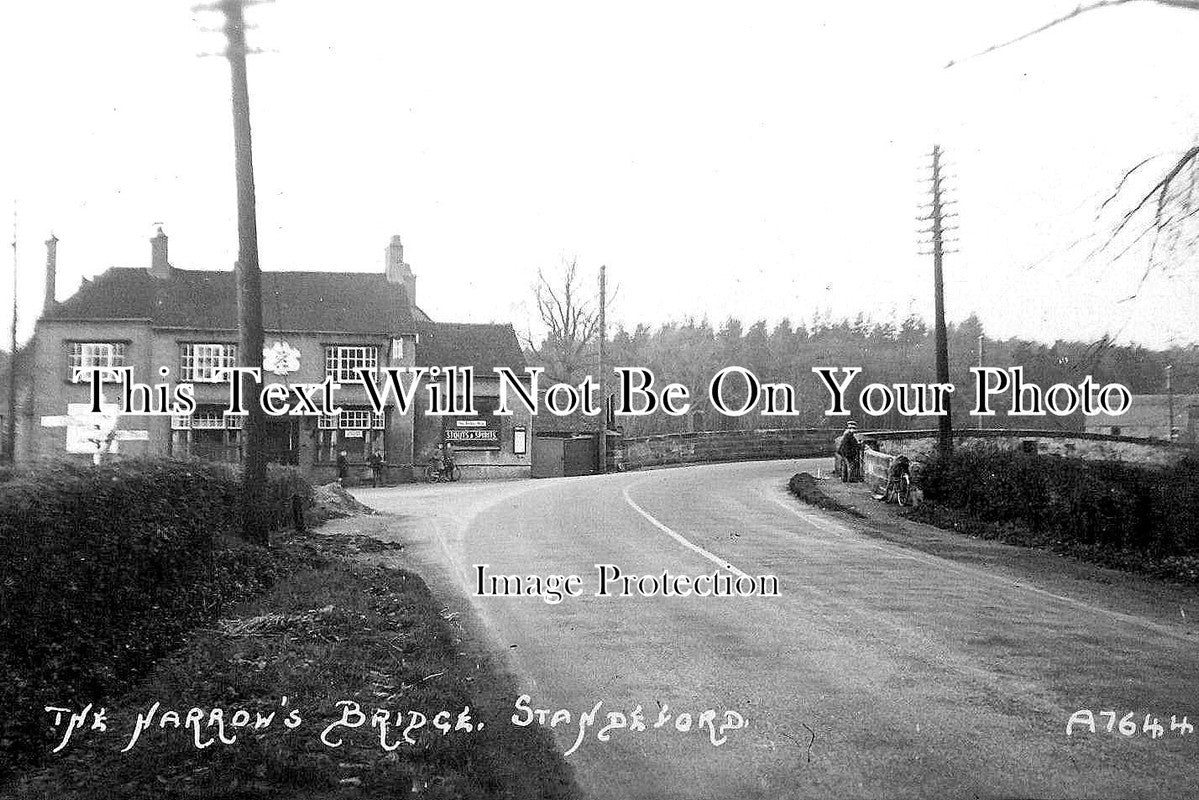 ST 1604 - The Harrow's Pub & Bridge, Standeford, Staffordshire c1922