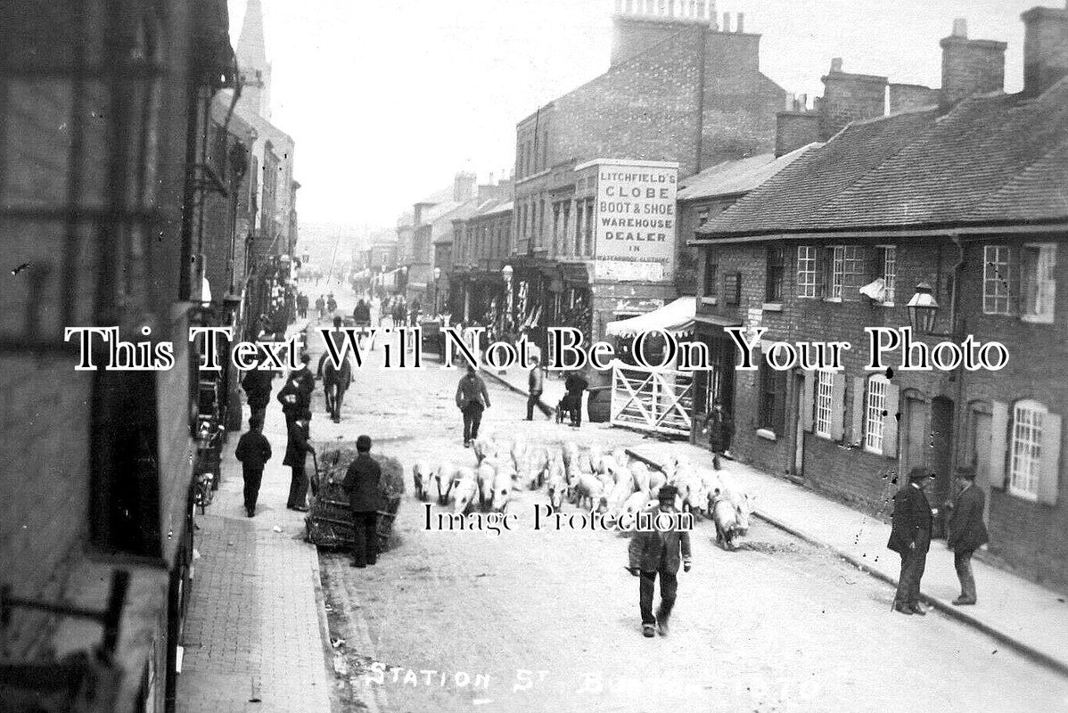 ST 1637 - Station Street, Burton On Trent, Staffordshire c1870