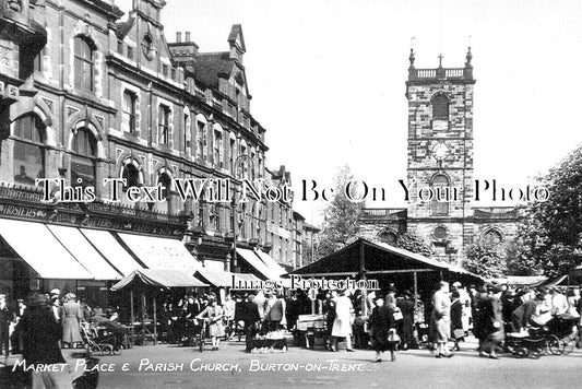 ST 1716 - Market Place & Parish Church, Burton On Trent