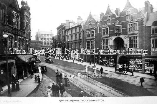 ST 1804 - Queen Street, Wolverhampton, Staffordshire c1912