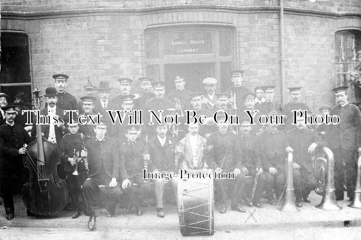 ST 217 - Brass band Outside Uxbridge Arms, Hednesford, Staffordshire