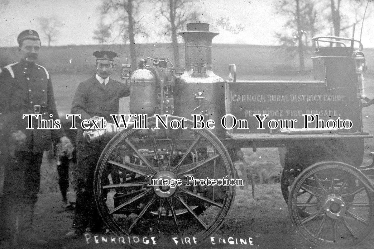 ST 315 - Penkridge Fire Brigade & Engine, Cannock Rural District, Staffordshire c1910