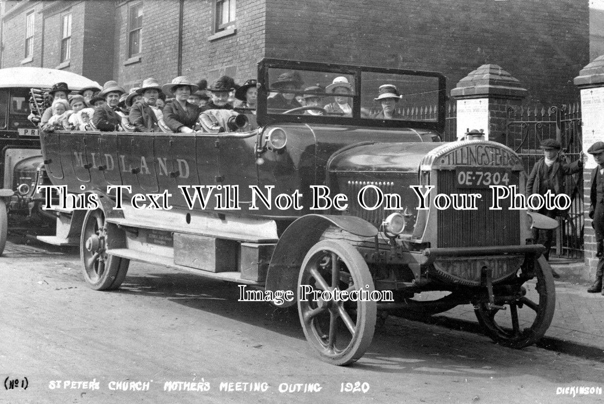 ST 488 - St Peters Church Mothers Meet Outing, Charabanc, Staffordshire